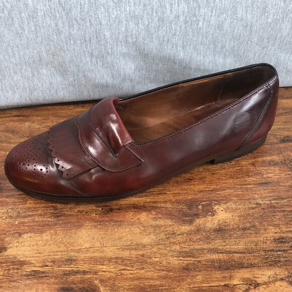 BOSTONIAN Men's Size 11 M Leather Loafer Oxblood Burgundy Made in USA Shoes - Picture 7 of 11